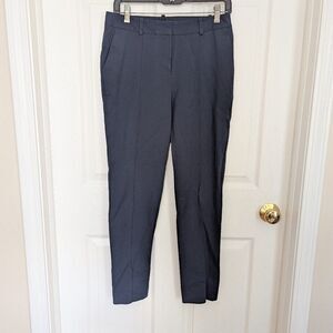 Lafayette 148 Size 4 Navy Pin Up Pedal Pusher Pants Tailored Preppy Quiet Luxury